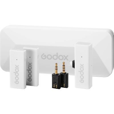 Мікрофонна система Godox MoveLink Mini LT для 2 осіб для iPhone з Lightning портом (Білий Корпус)
